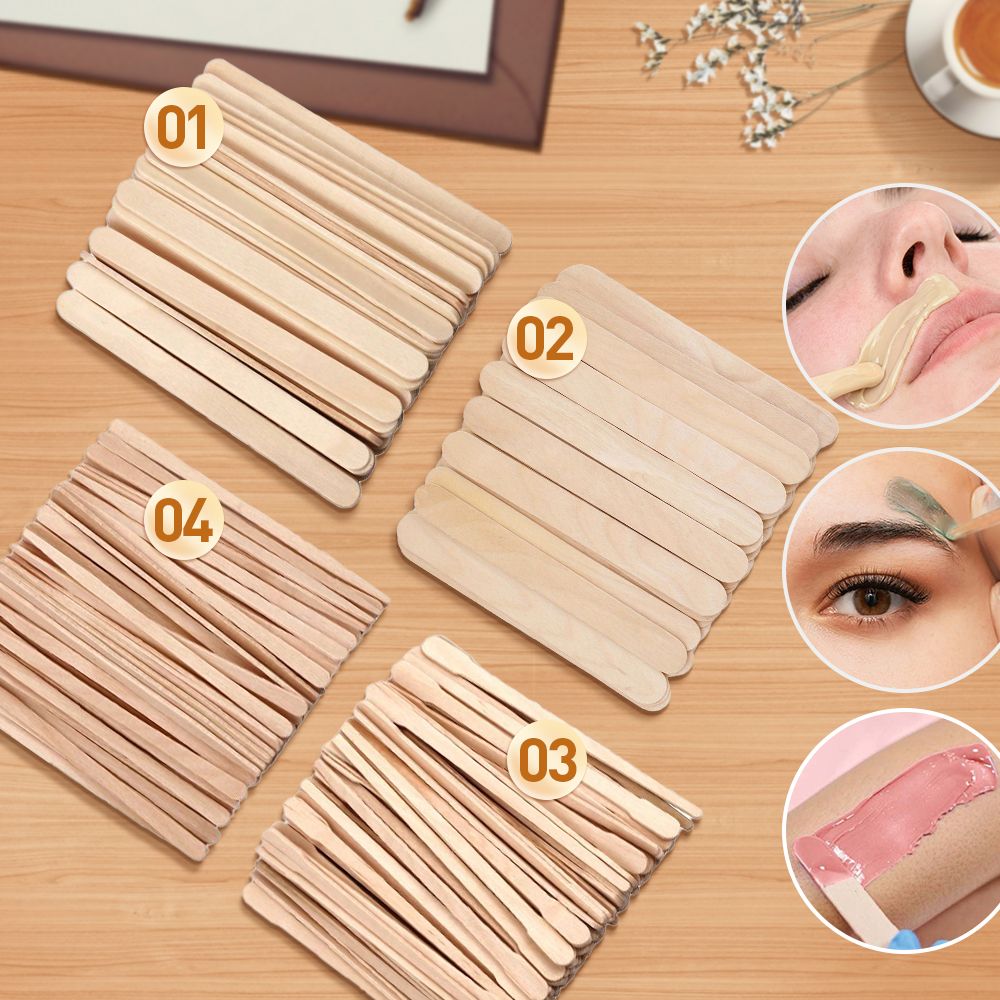 Hair Wax Stick - 500/200/100 sztuk drewniane sztyfty do depilacji