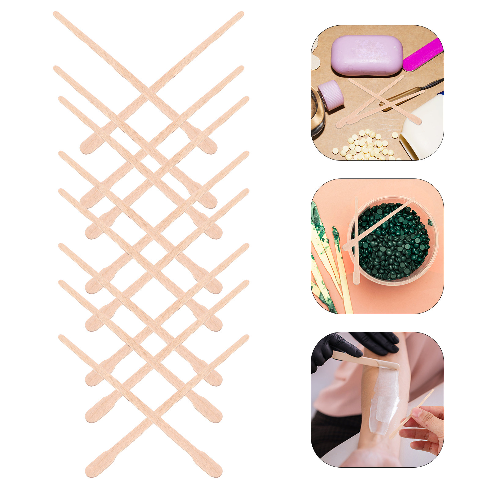 Hair Wax Stick - 1000 szt. drewnianych patyczków do depilacji,