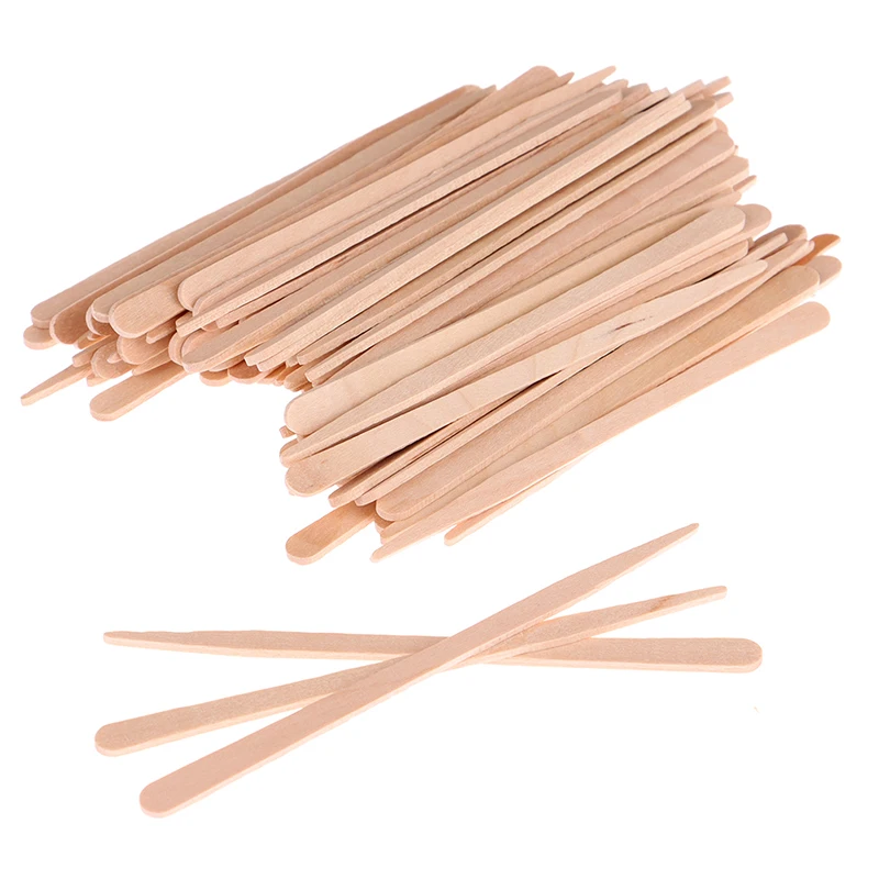 Hair Wax Stick - 50/100 szt. Drewniane patyczki do usuwania