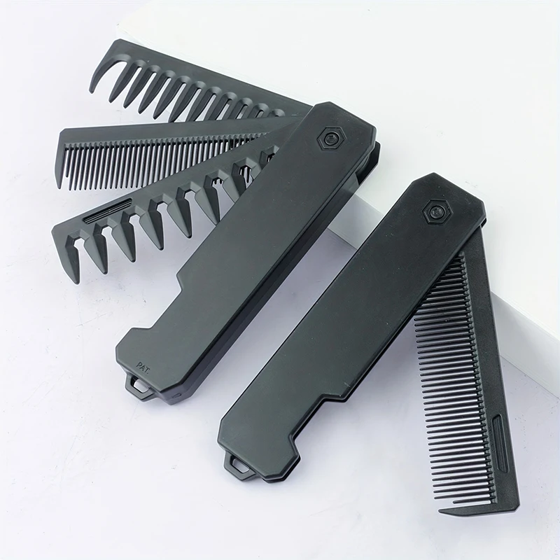 Mens Grooming Kit Gift - Składany grzebień do brody 3 w